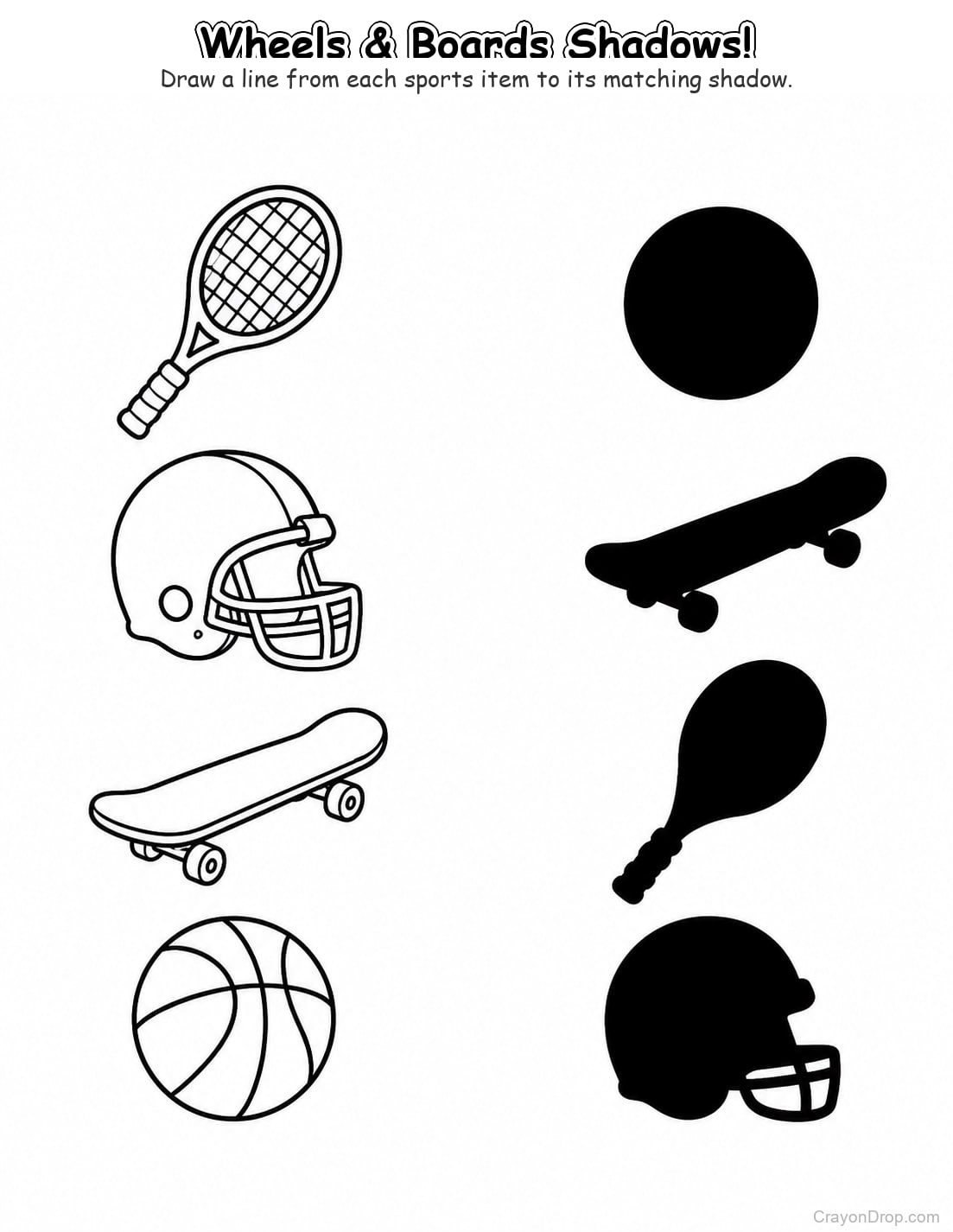 Ap Sports Shadow Match coloring page