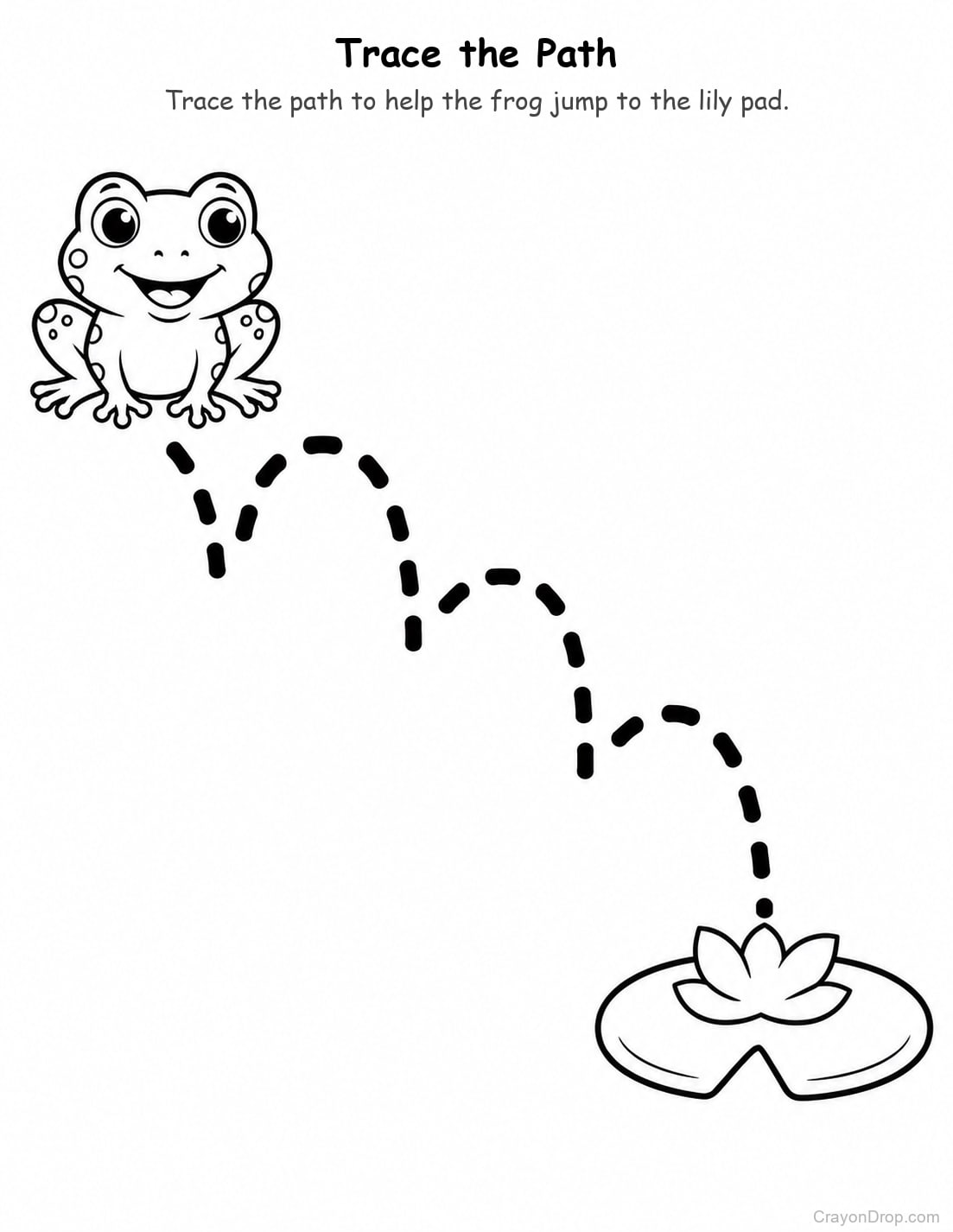 Ap Animals Trace Path Pond coloring page