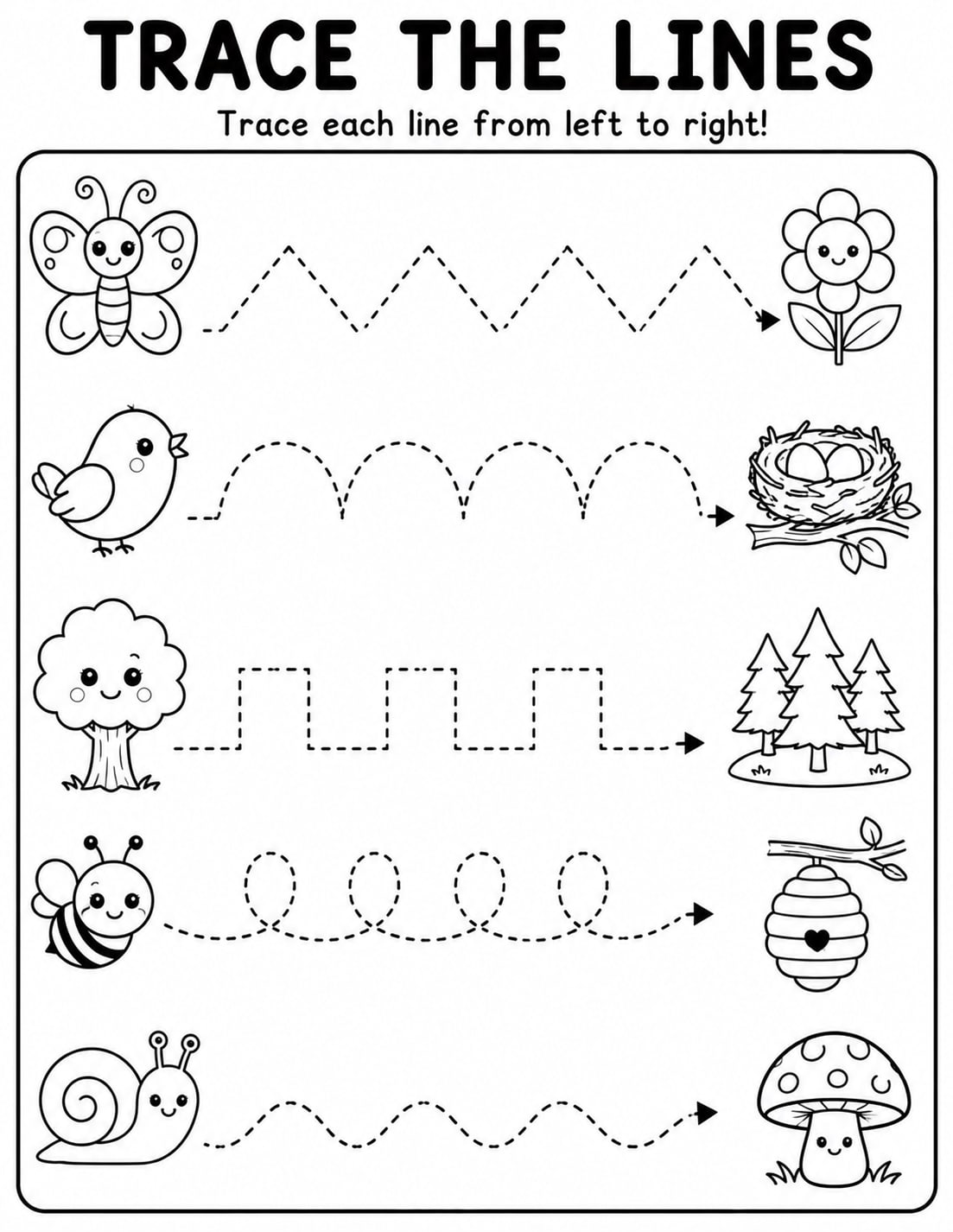 Ap Trace Line Animals coloring page