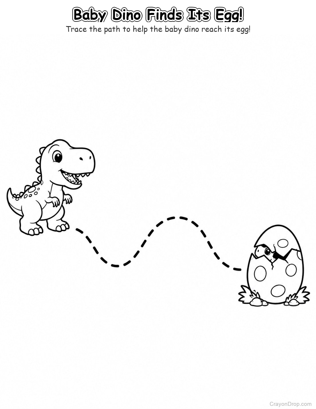 Ap Dinosaurs Trace Path coloring page
