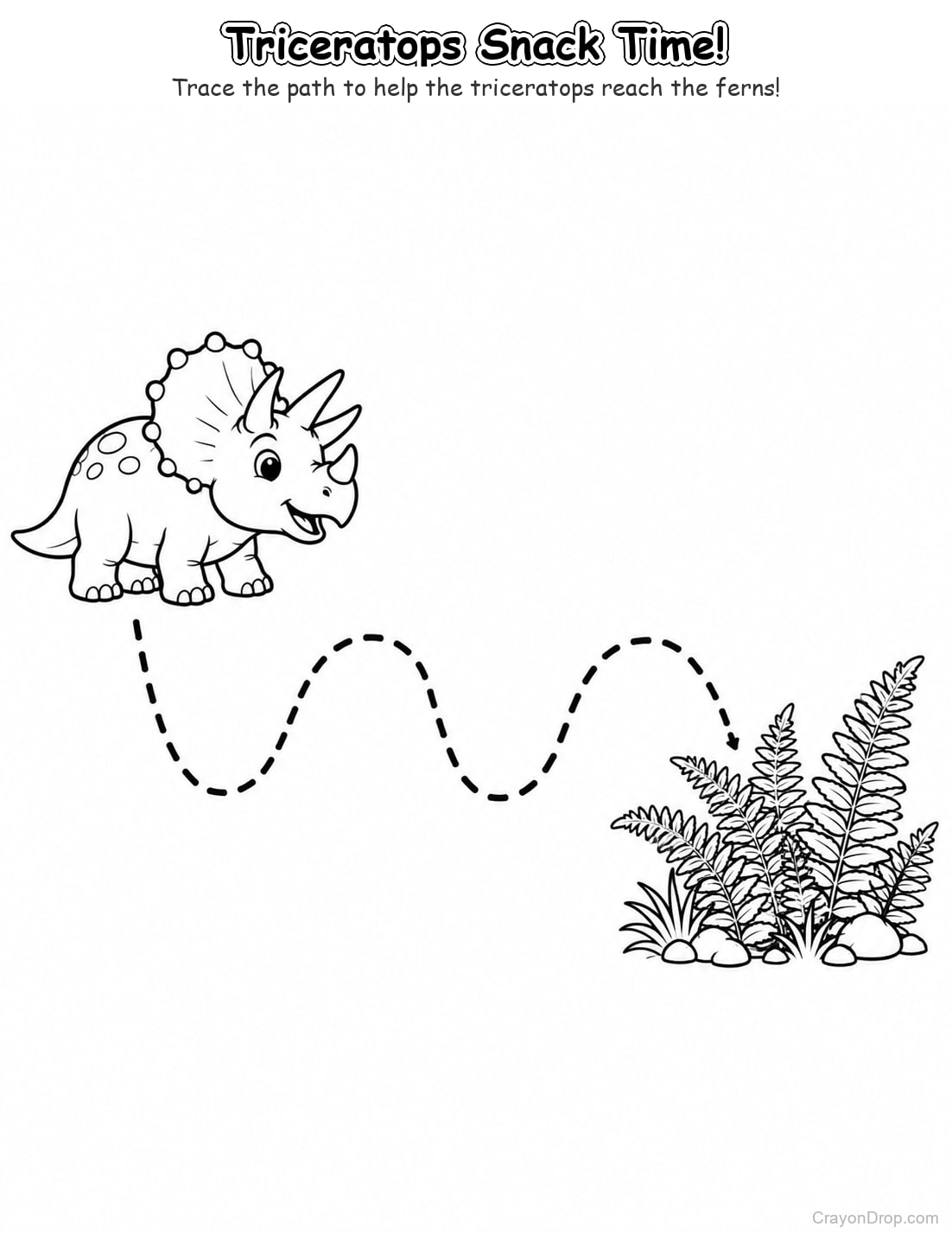 Ap Dinosaurs Trace Path coloring page