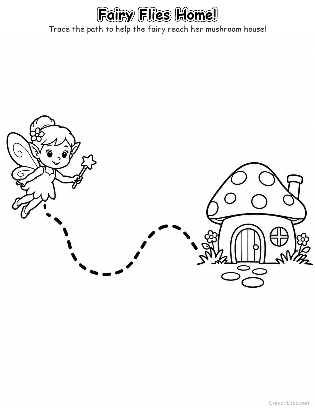 Ap Fairies Trace Path coloring page
