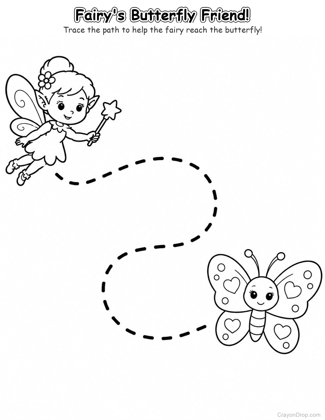 Ap Fairies Trace Path coloring page