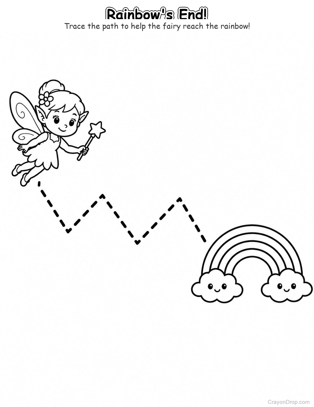 Ap Fairies Trace Path coloring page