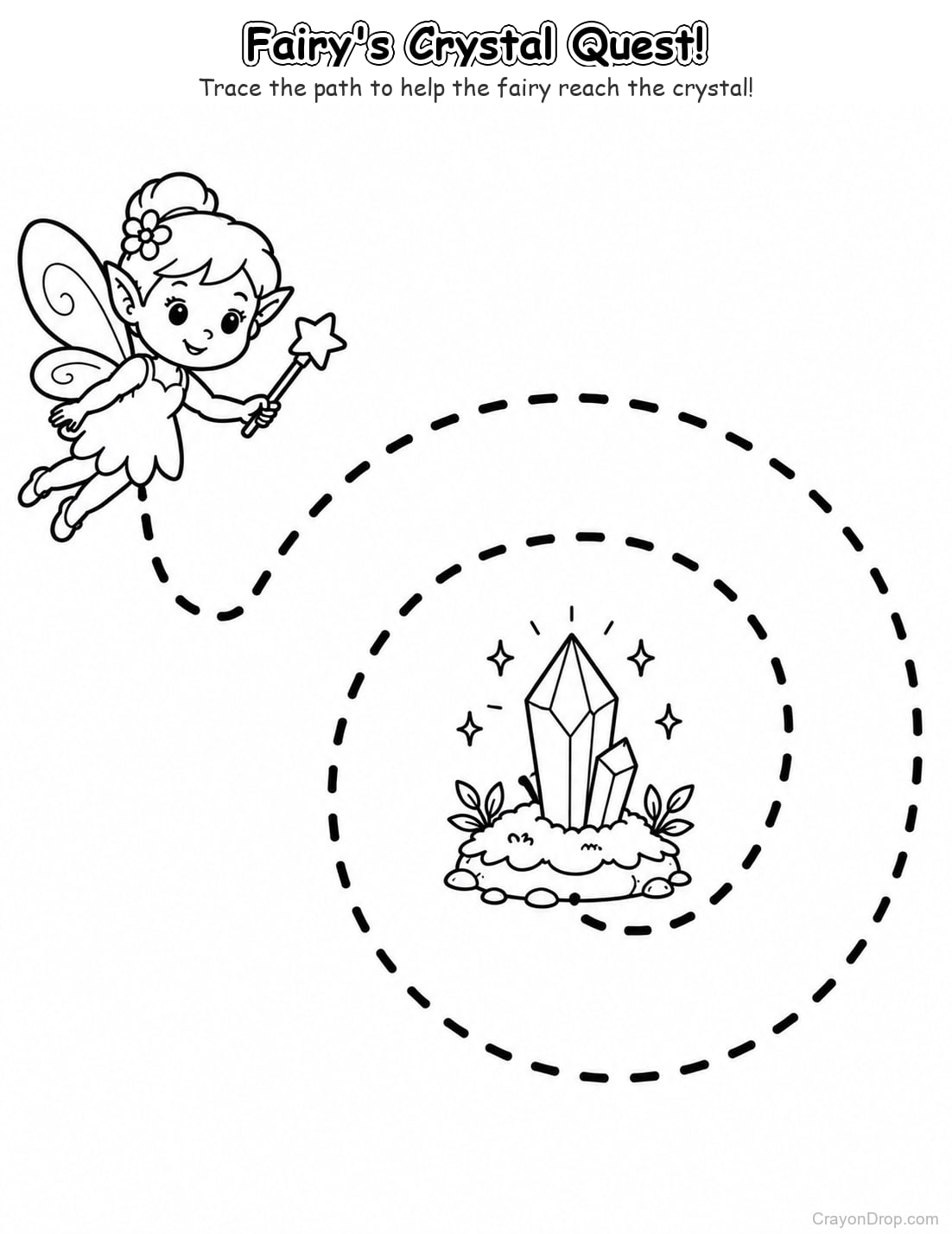 Ap Fairies Trace Path coloring page