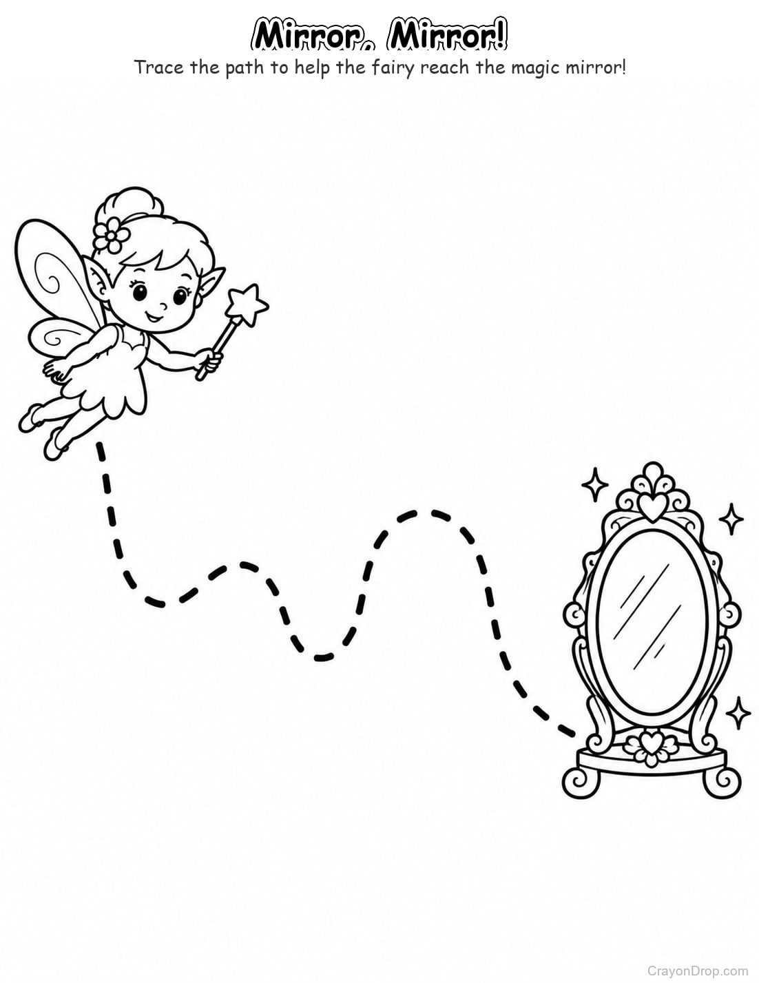 Ap Fairies Trace Path coloring page
