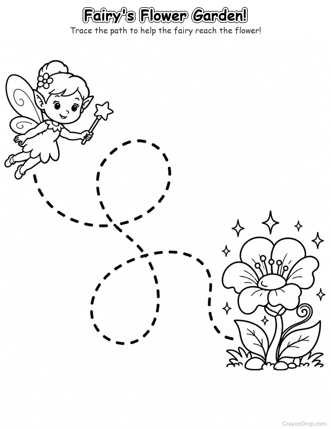 Ap Fairies Trace Path coloring page