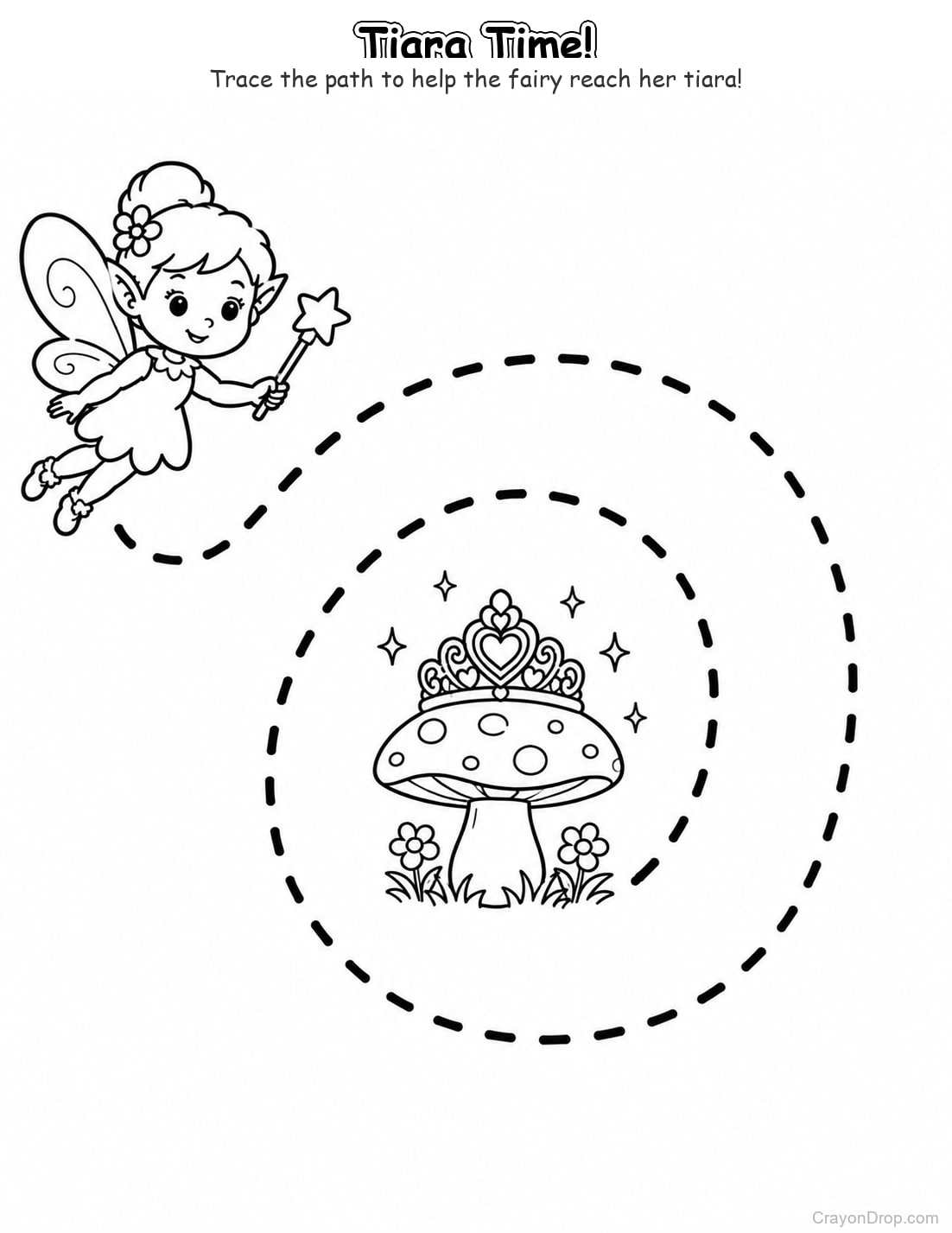 Ap Fairies Trace Path coloring page