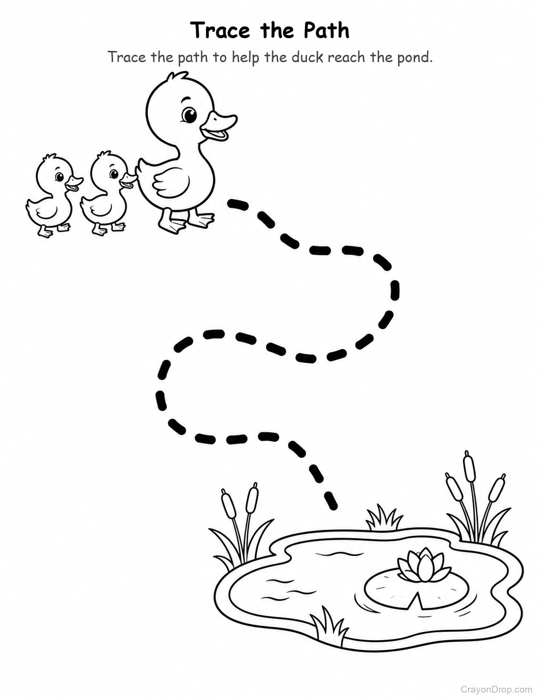 Ap Farm Trace Path Pond coloring page