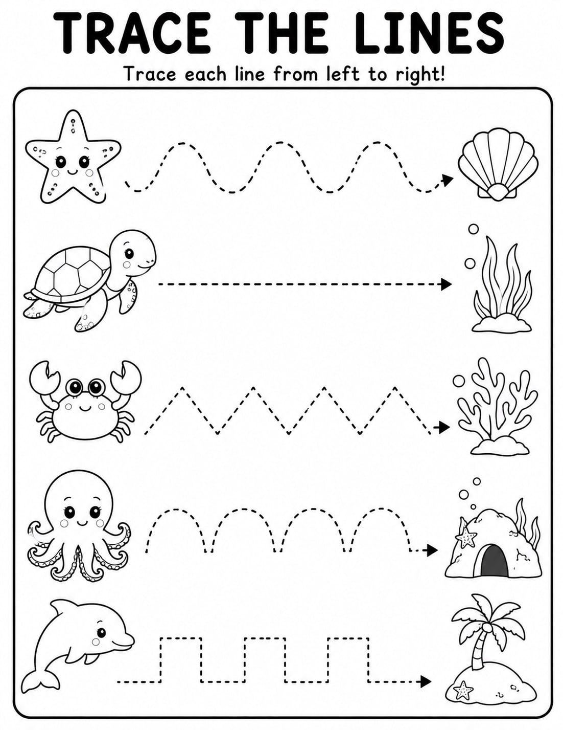 Ap Trace Line Sea coloring page
