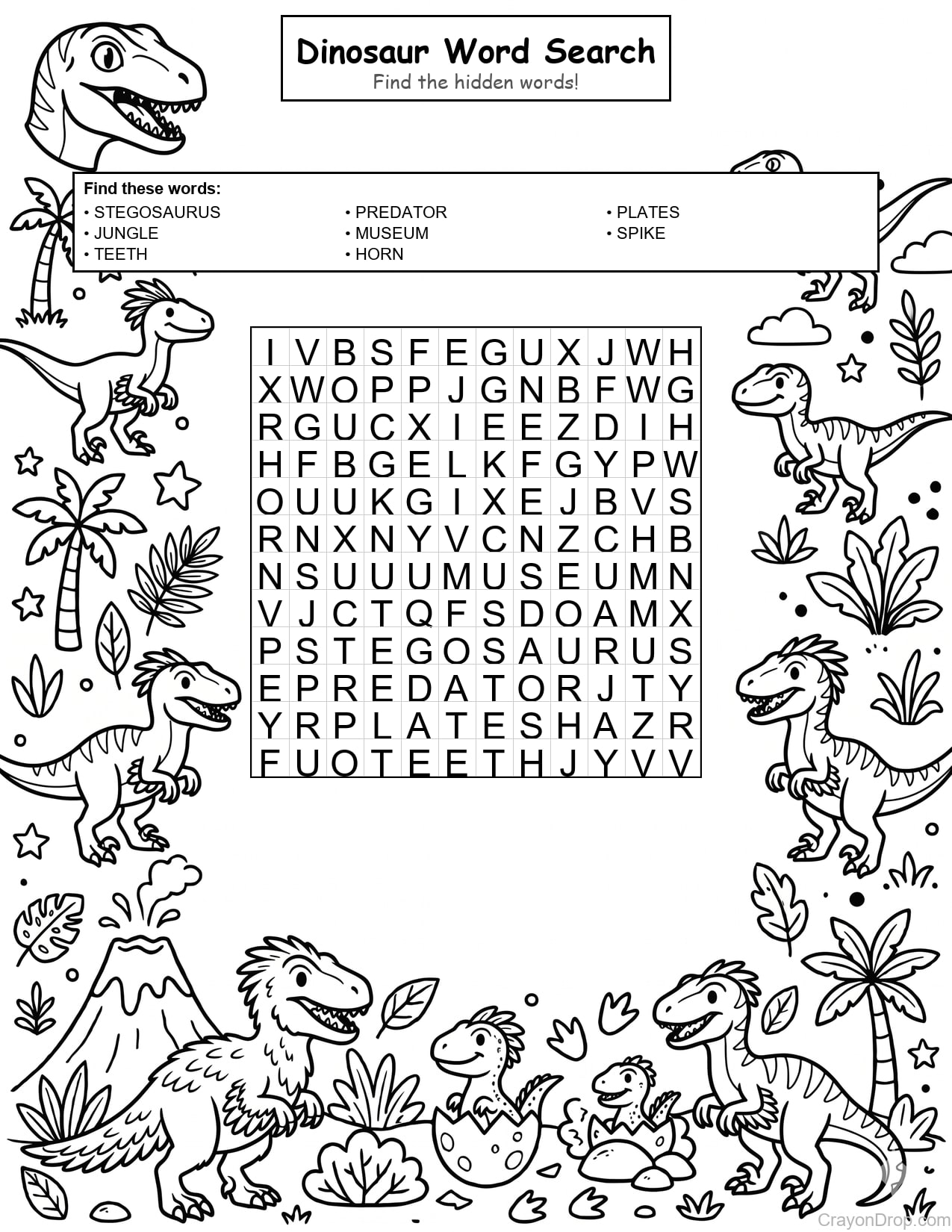 Ws Dino coloring page