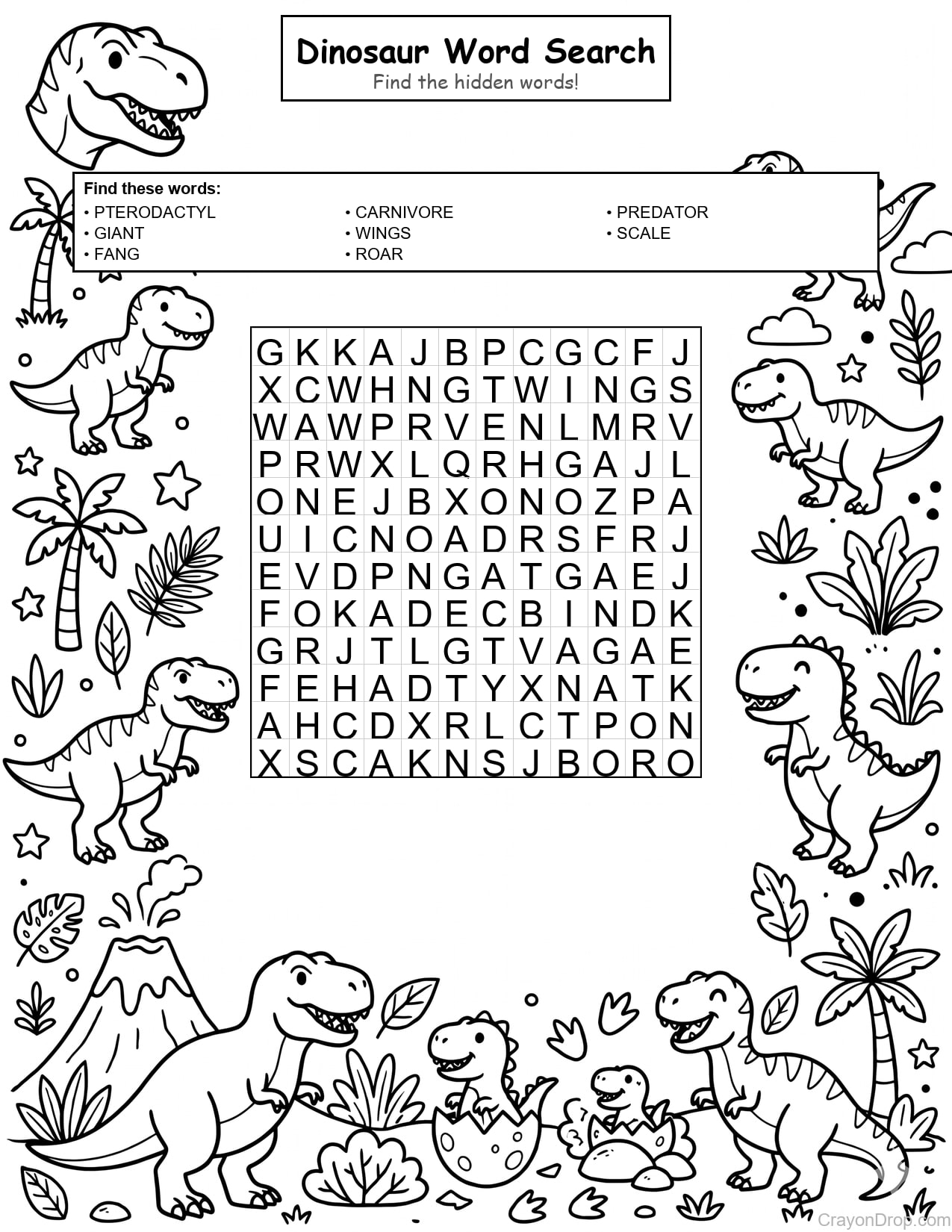 Ws Dino coloring page