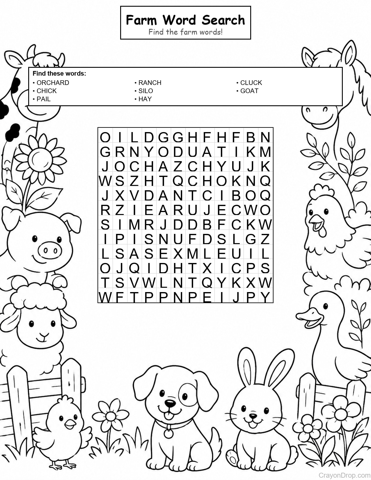 Ws Farm coloring page