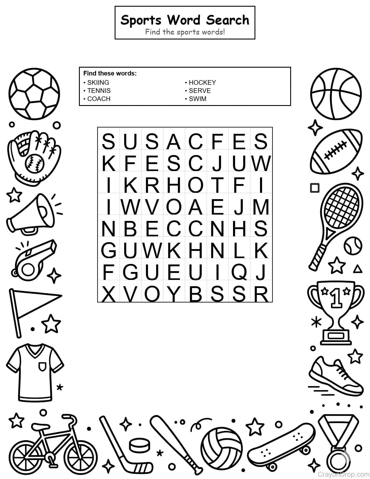Ws Sports coloring page