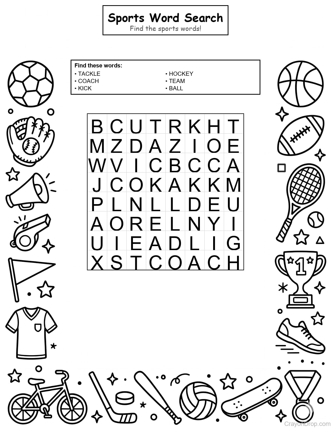 Ws Sports coloring page