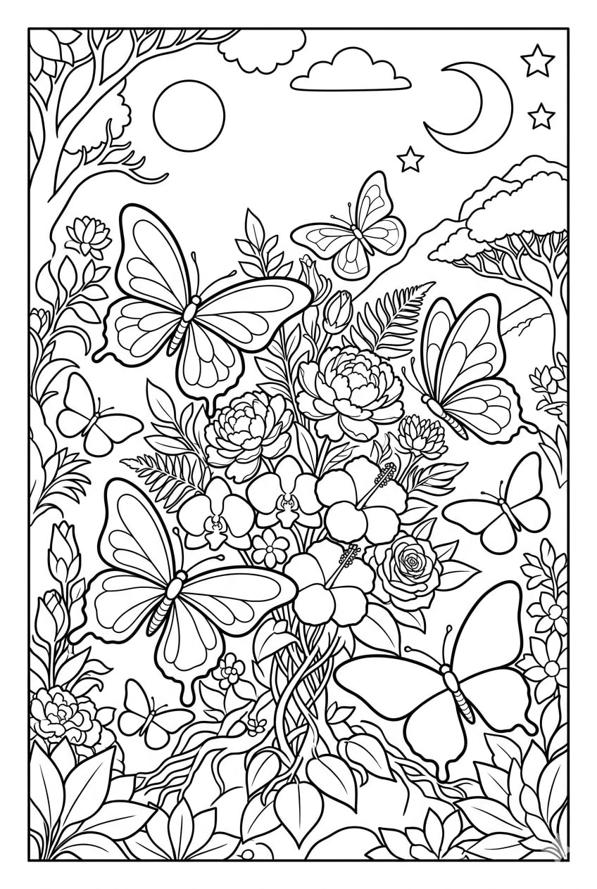 Mariposas En Jardin