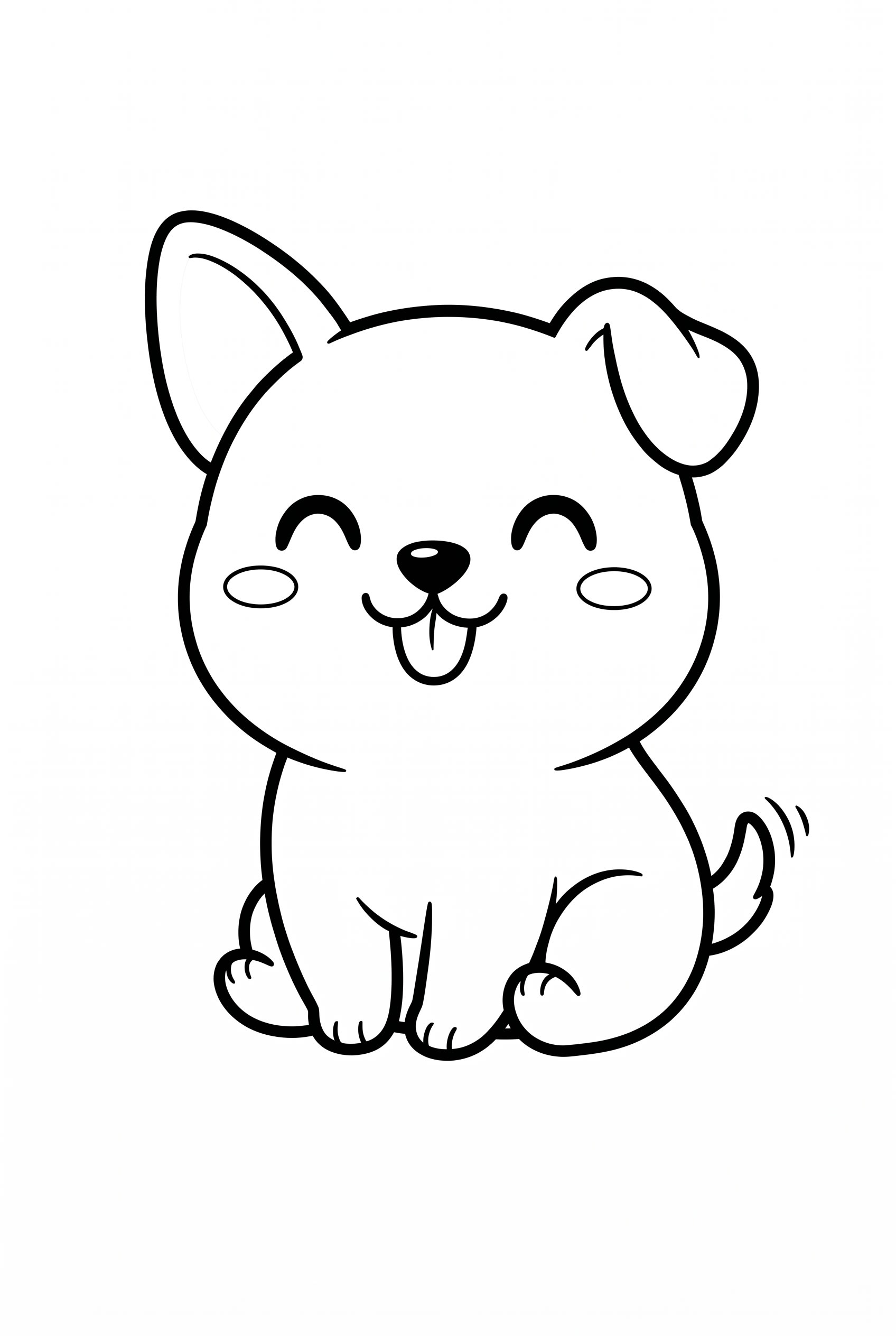 Puppy Sitting Kawaii