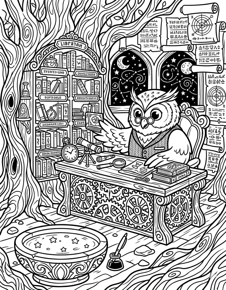 Owl coloring page