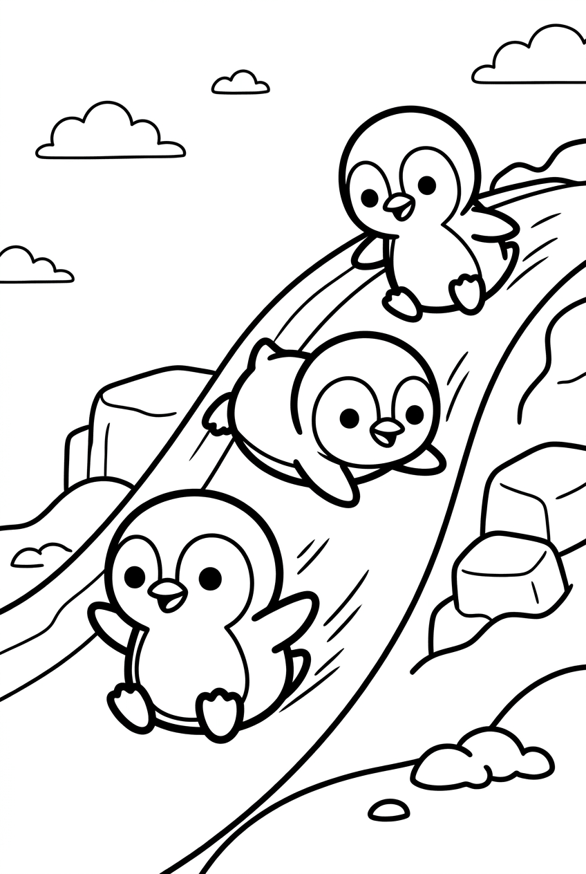 Pinguinos Deslizando