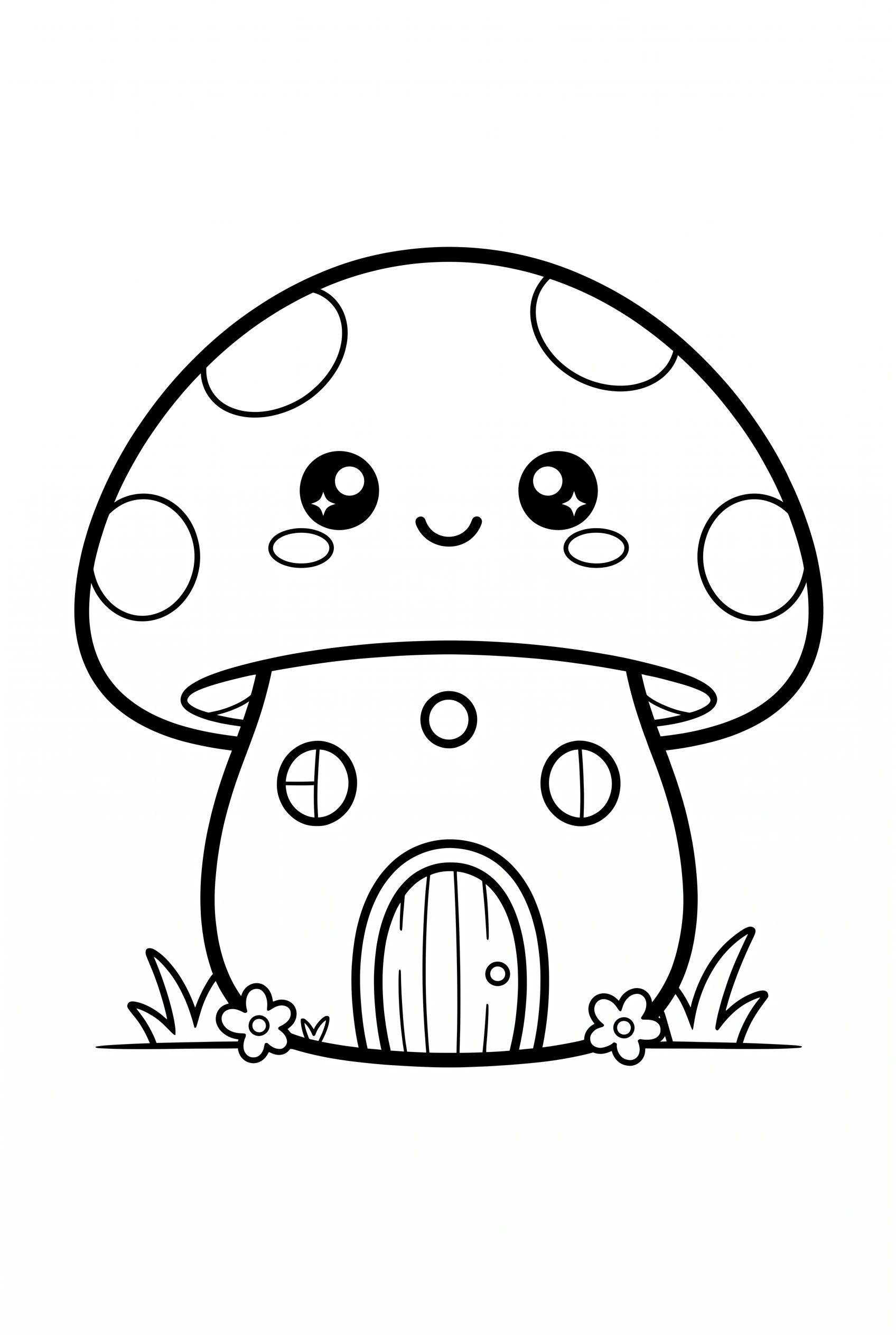 Mushroom House Kawaii