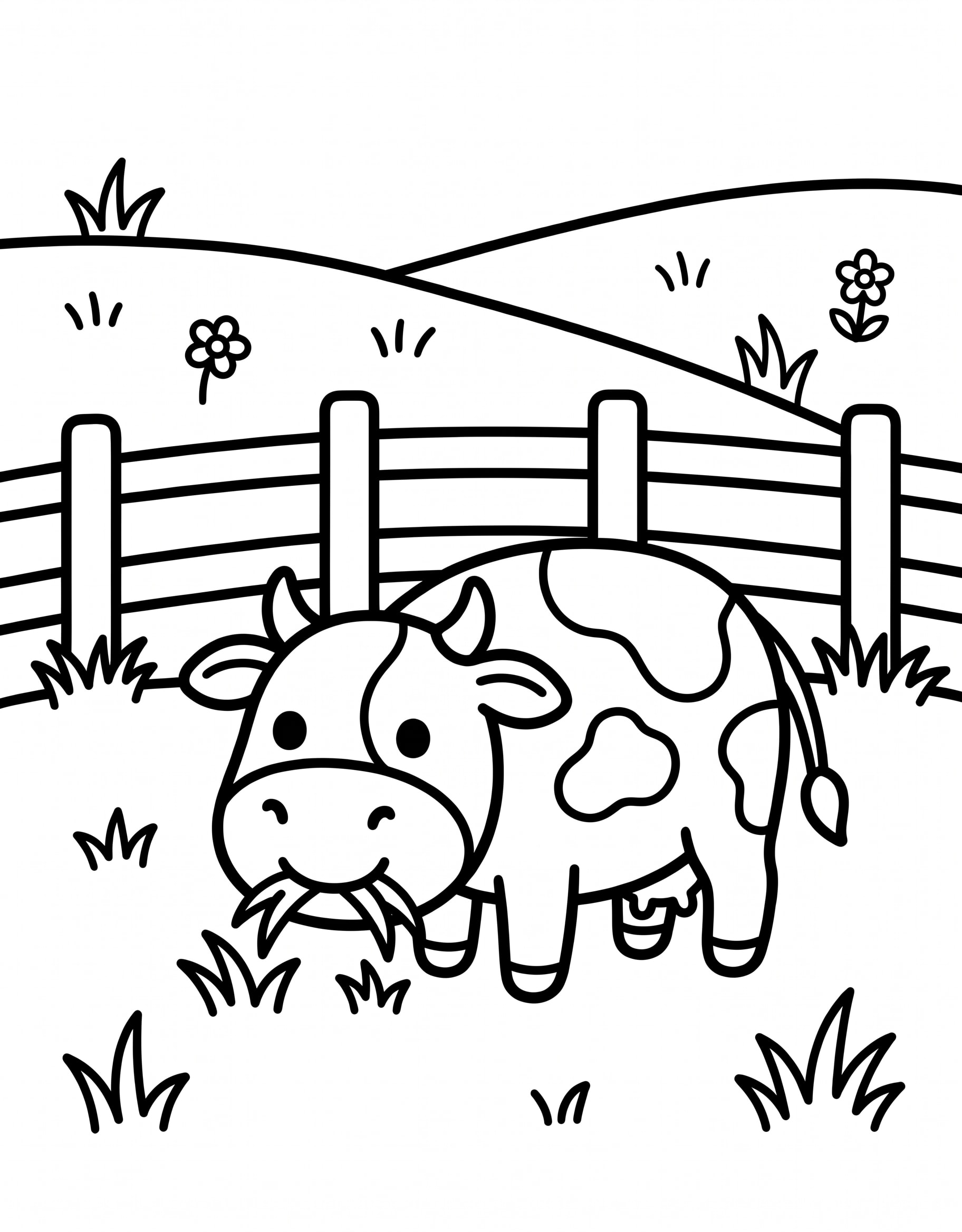 Vaca Feliz Pastando