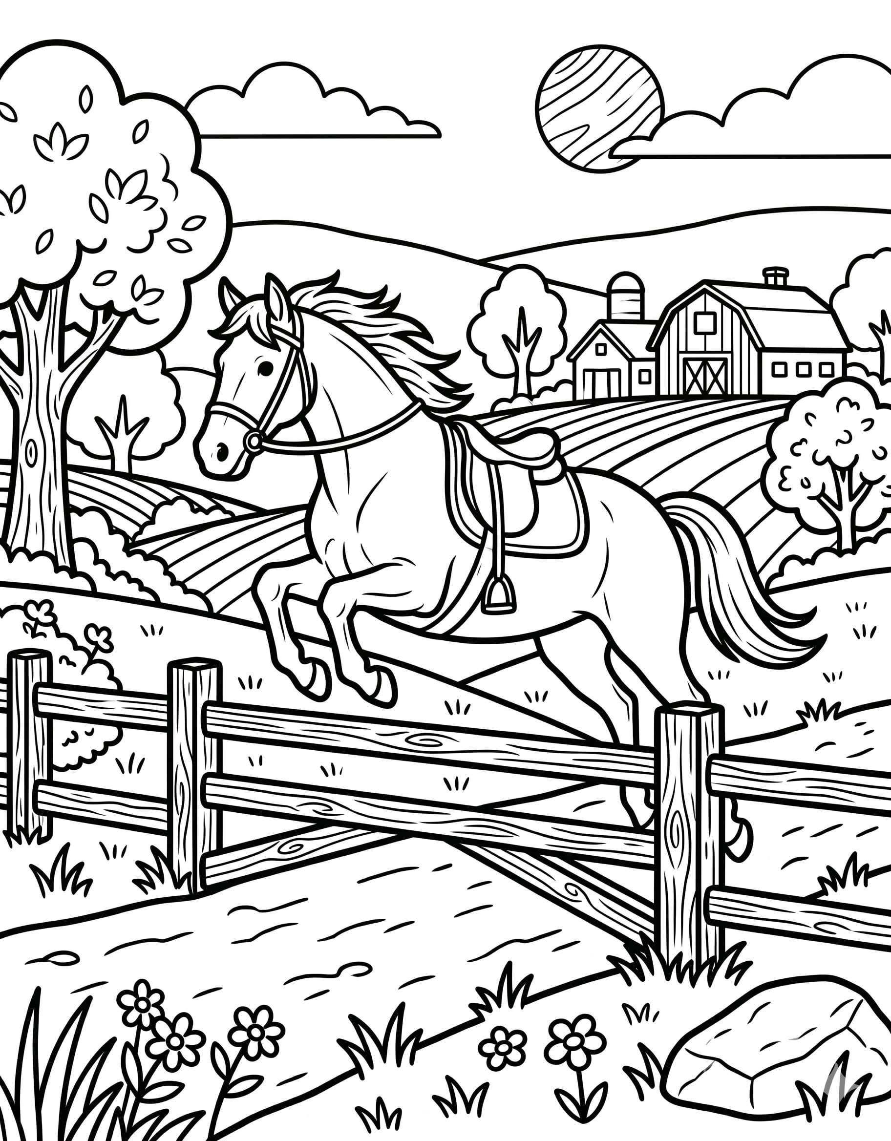 Caballo Saltando Cerca