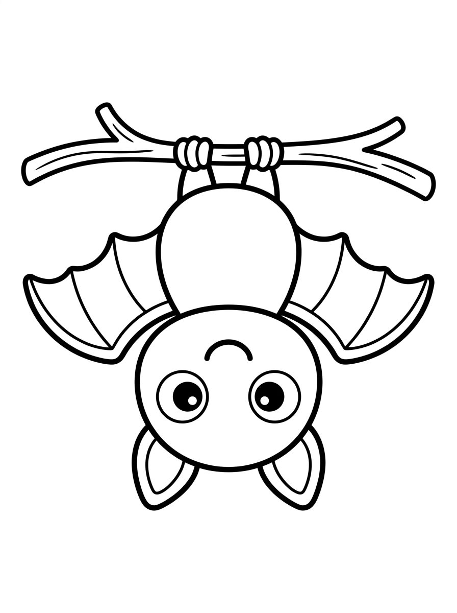 Easy Bat Cute coloring page