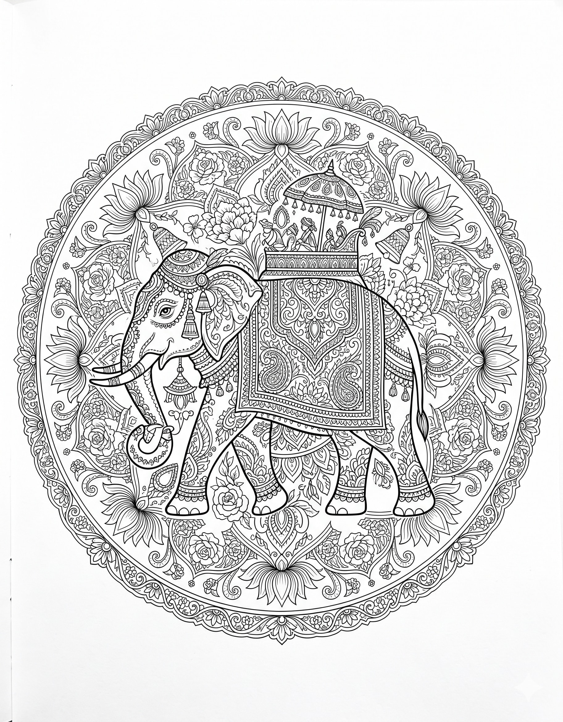 Indian Elephant Mandala