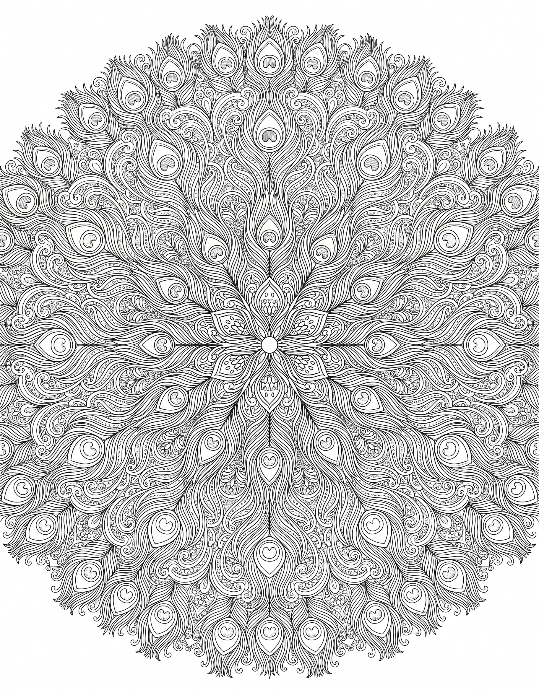 Peacock Feather Mandala