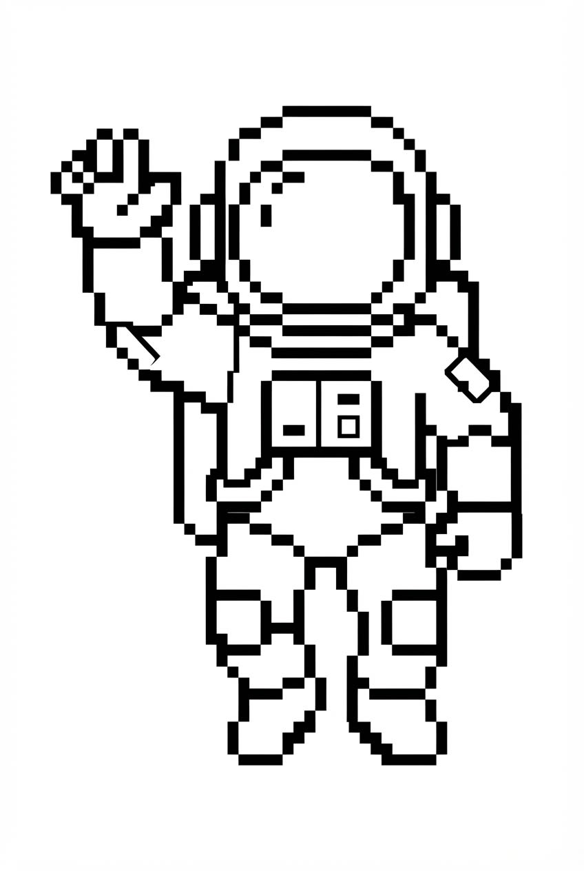 Astronaut Pixel Art