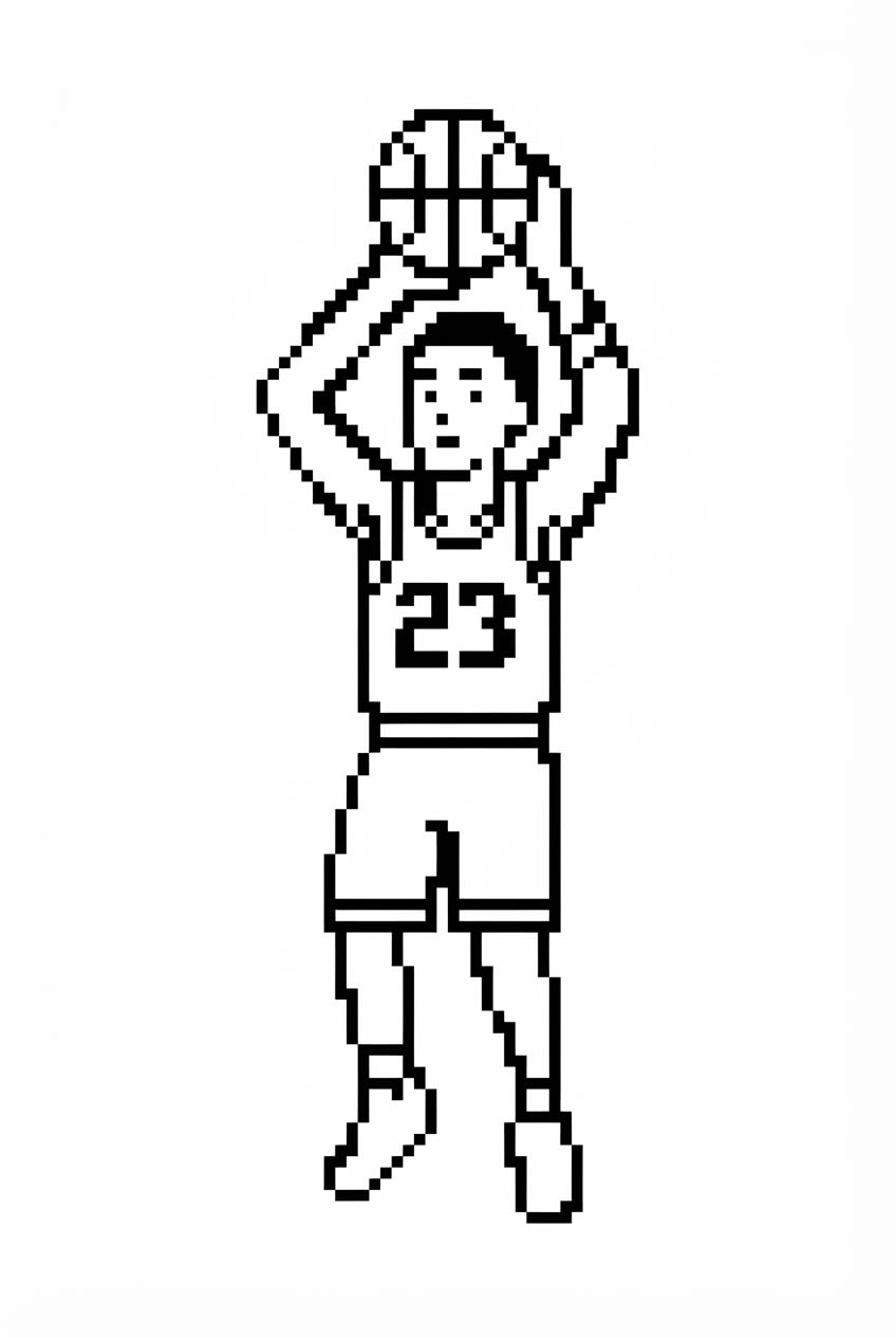 Basketball Player Pixel Art