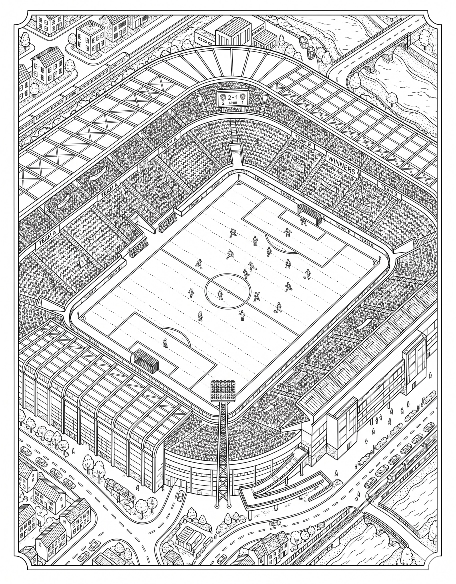 Soccer Stadium Aerial