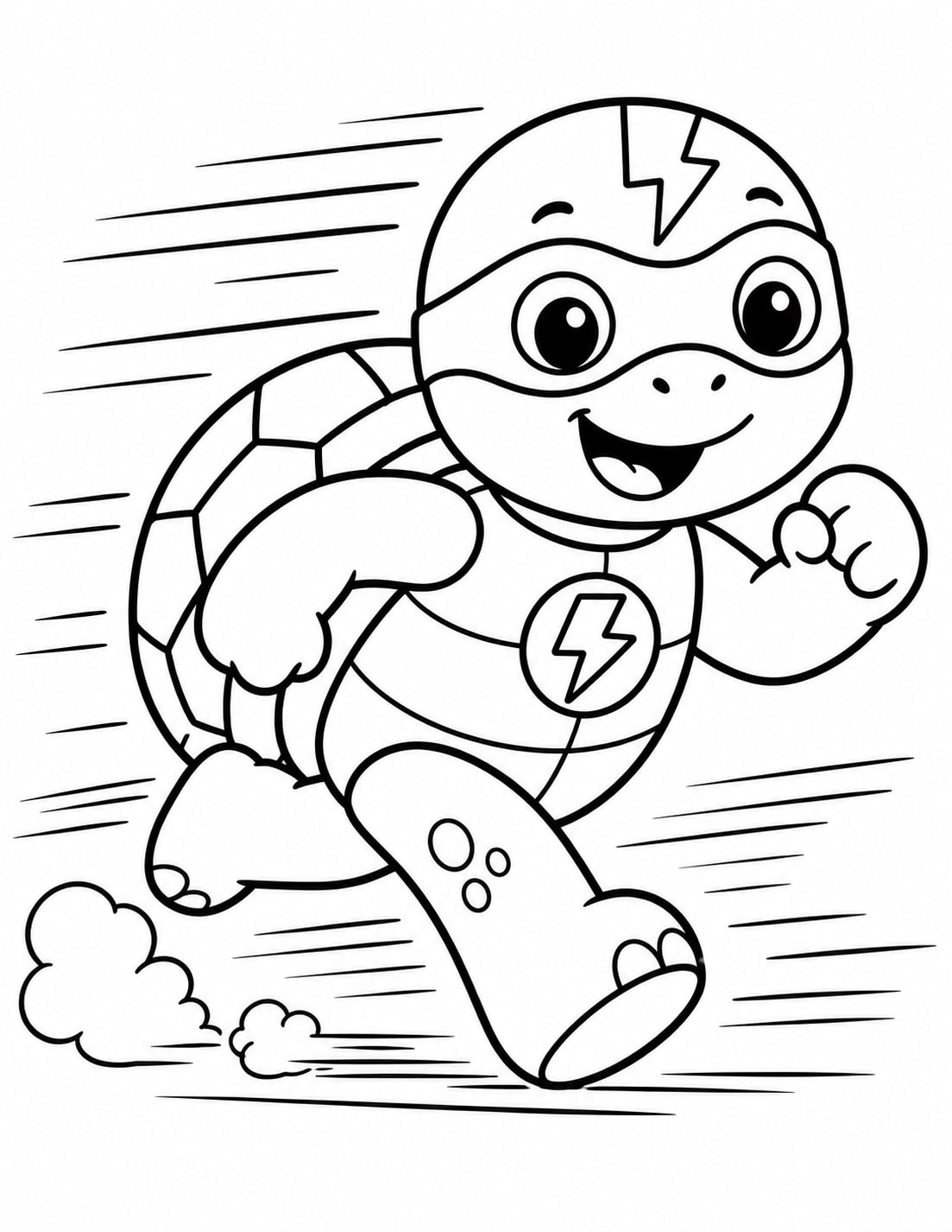 Superheroe Tortuga Trueno Corriendo