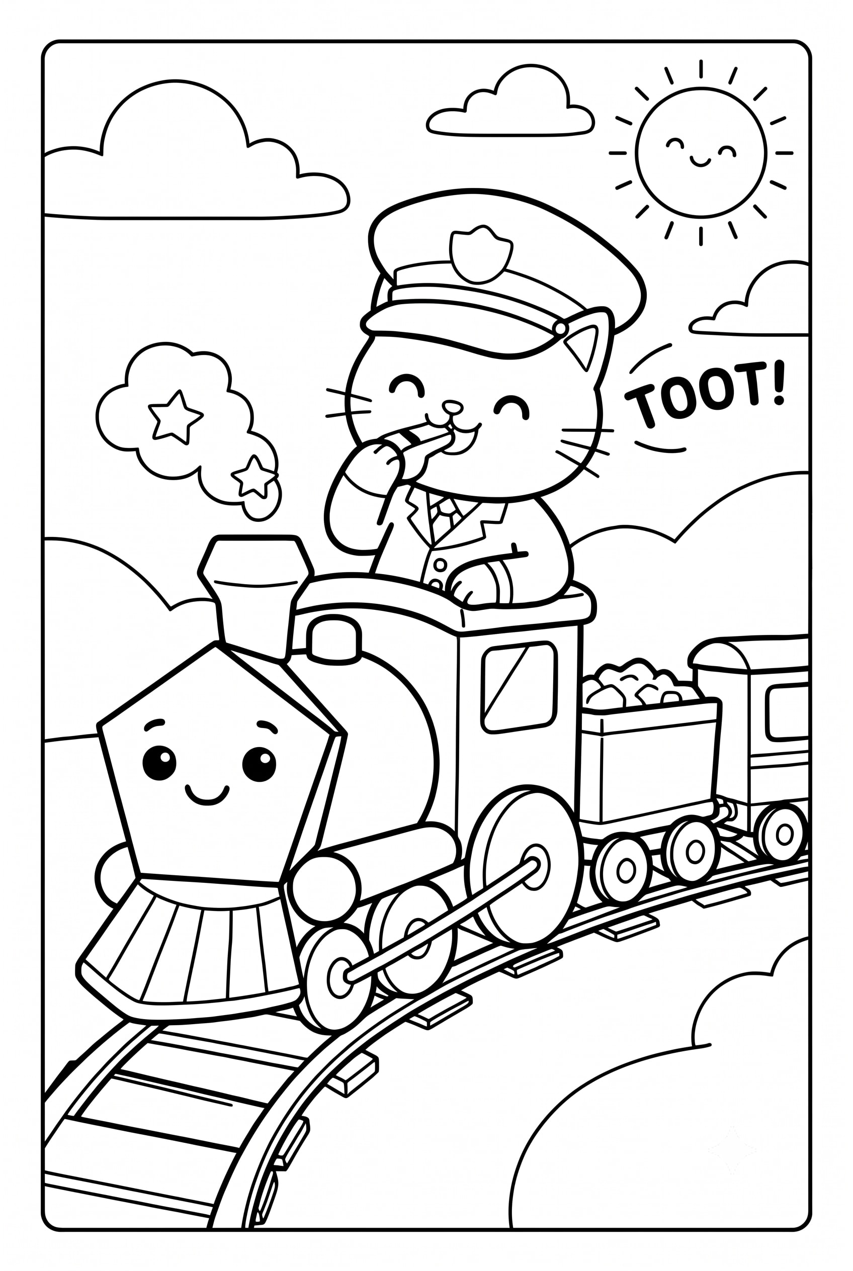 Train Cat Conductor
