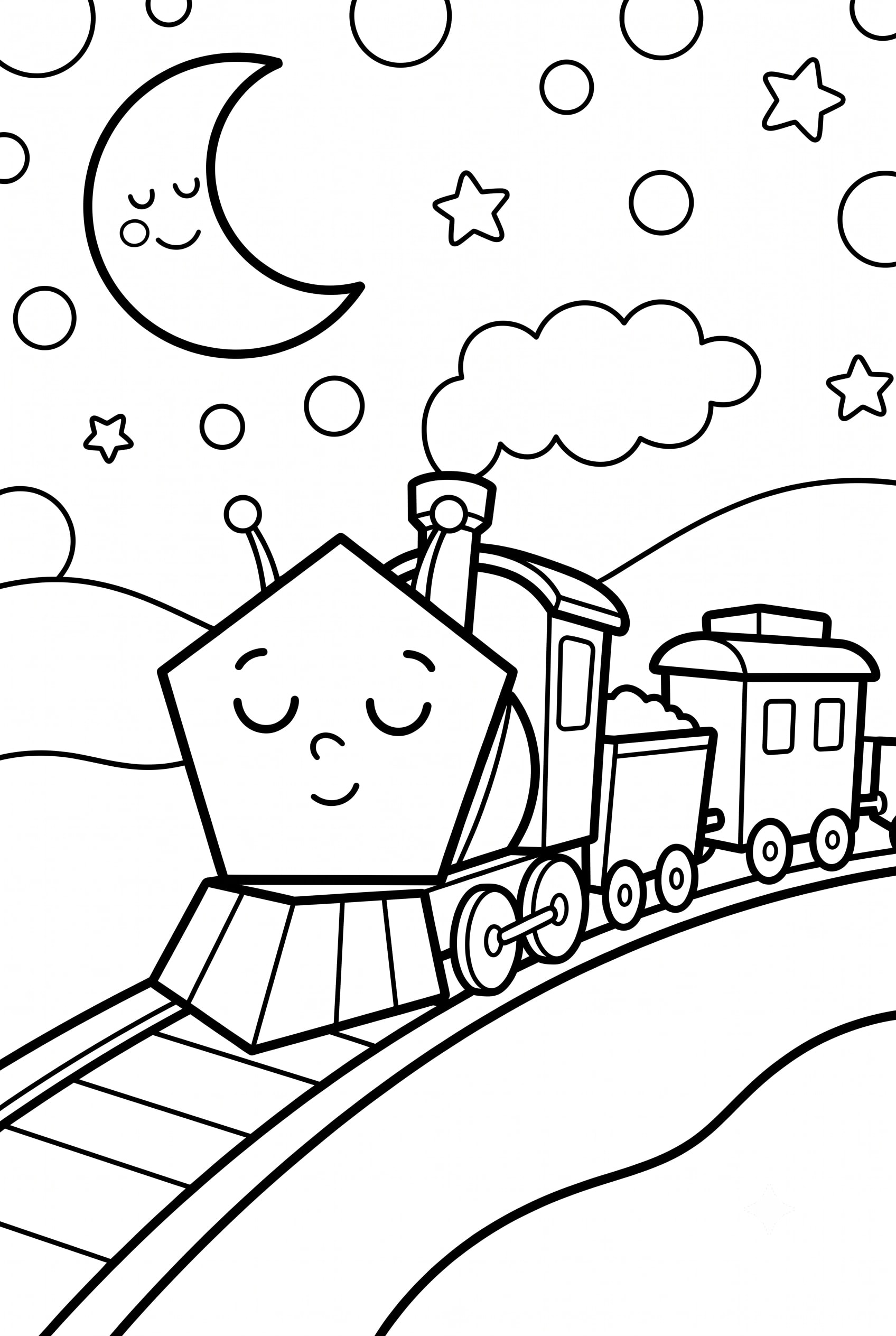Train Night Stars