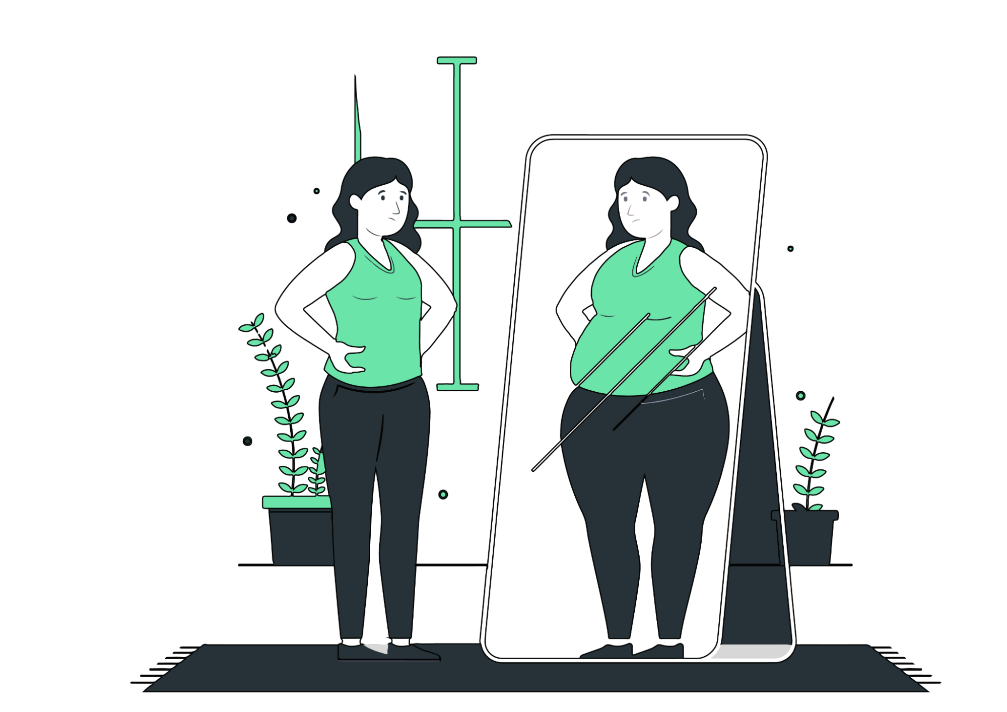 Substantial weight gain or loss as a result of appetite changes