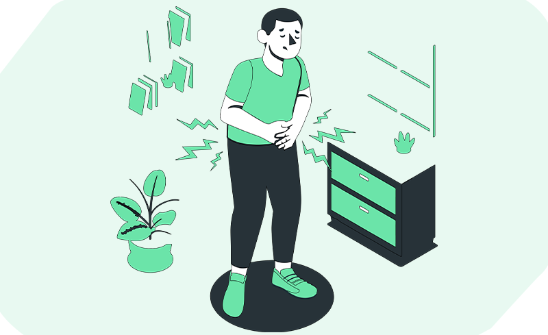 Physical Symptoms like stomach issues and headaches.