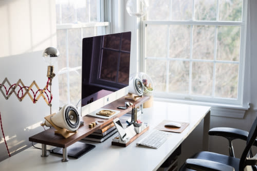 Glass desk top