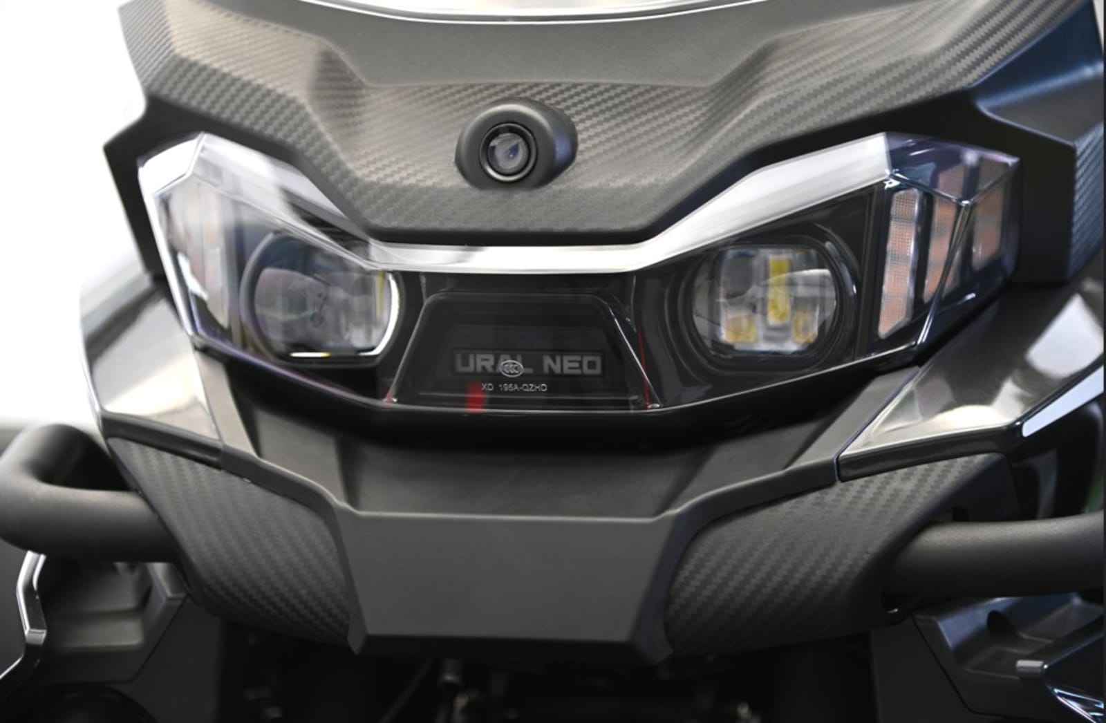 motorcycle with sidecar headlights