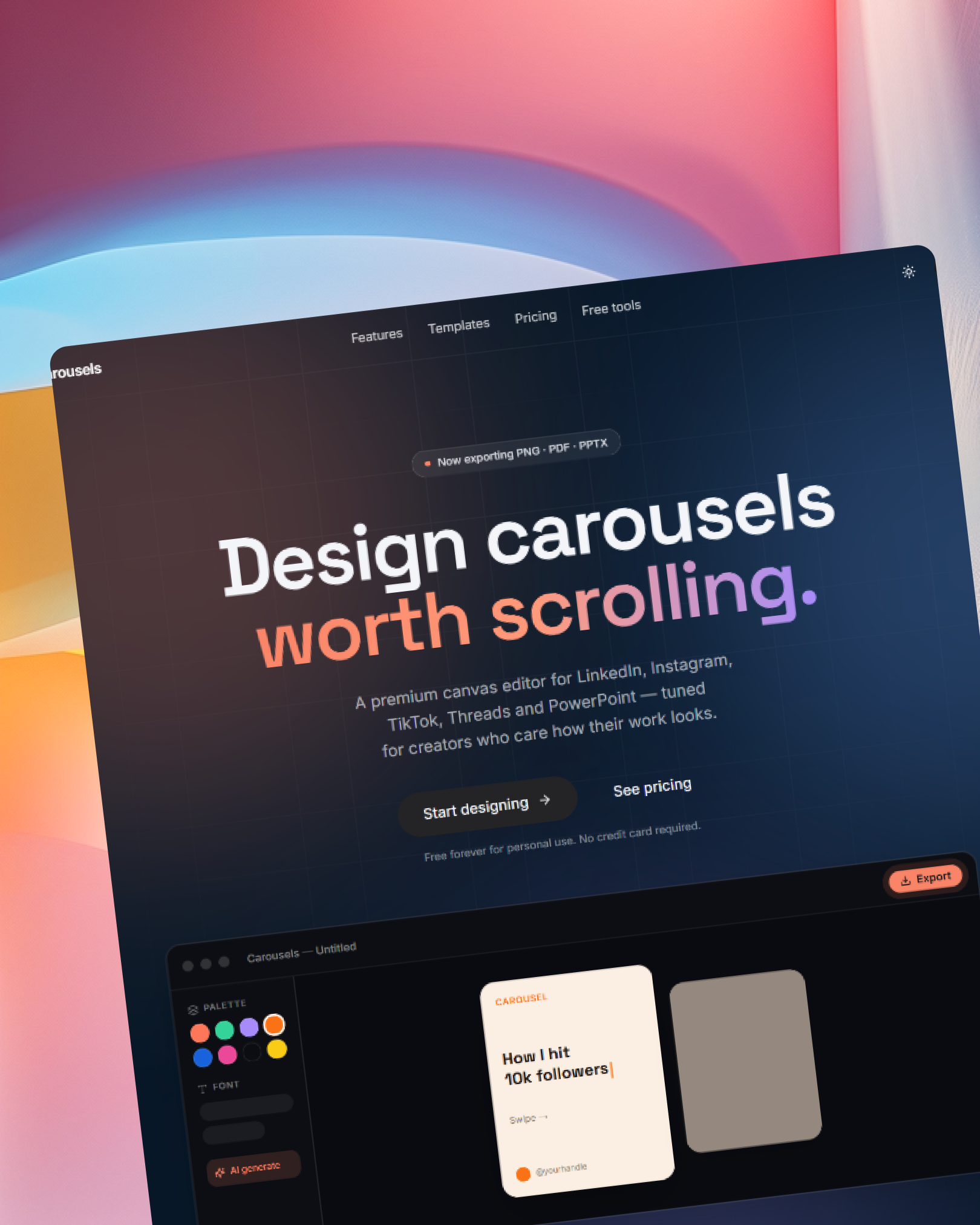 AI Carousels preview