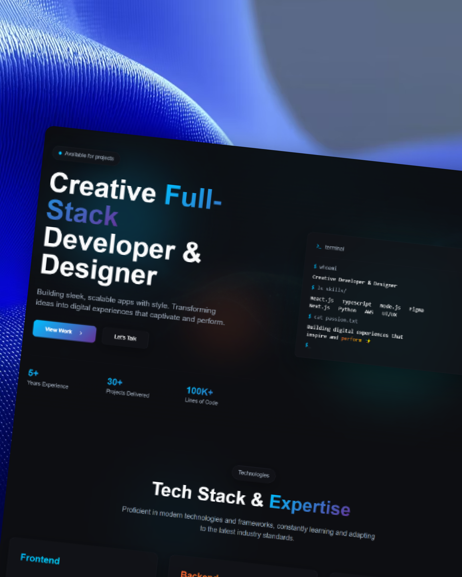 YourName.dev preview