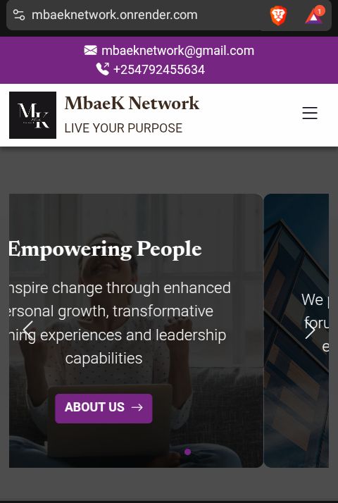Mbaek Network Website