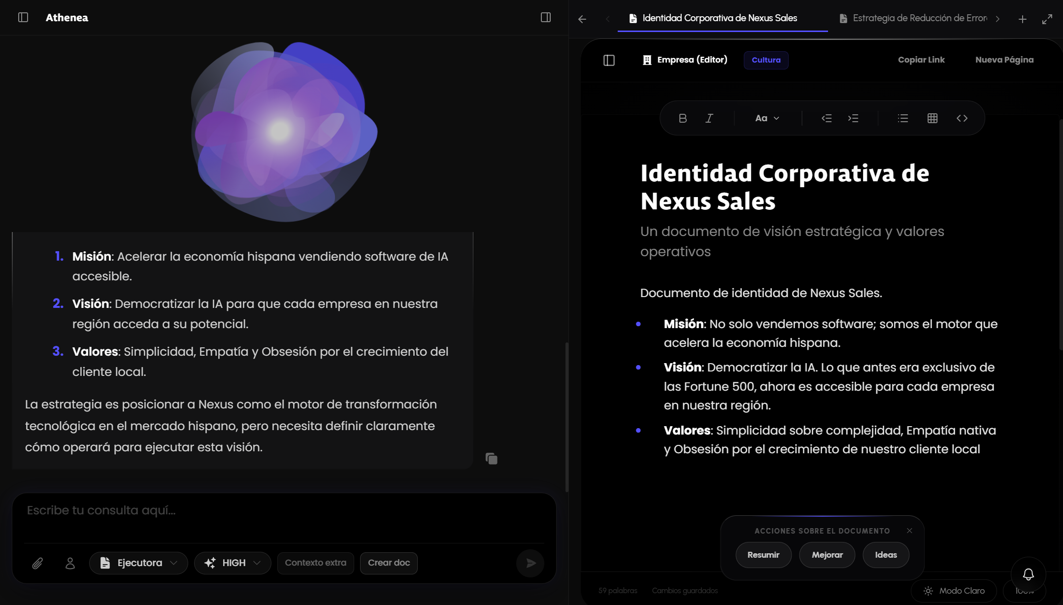 Workspaces de Documentos
