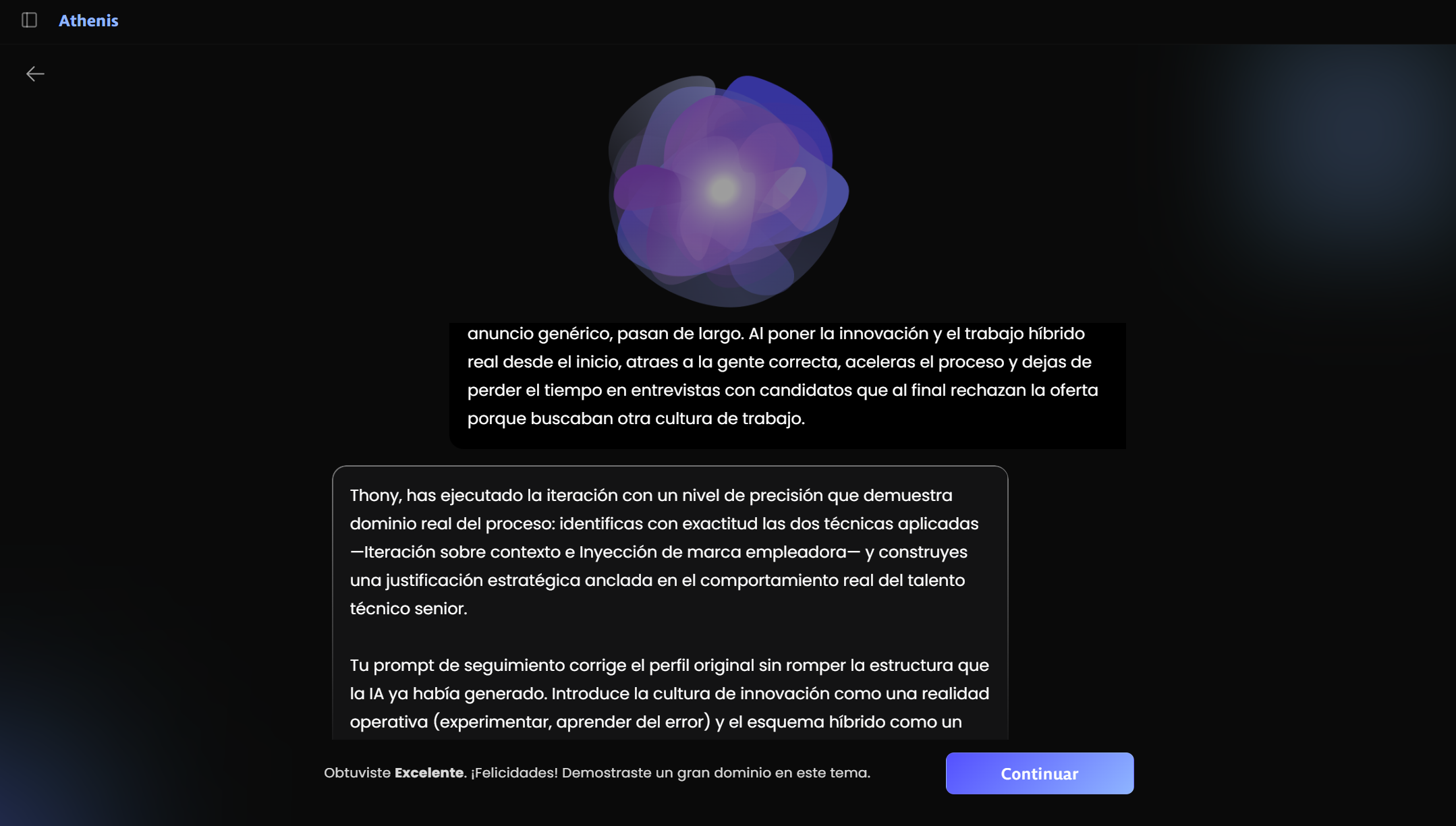 ATHENEA 3: Feedback y retroalimentación contextual en el flujo de aprendizaje corporativo con inteligencia artificial de ATHENIS AI