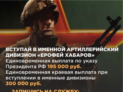 Продолжается формирование артиллерийского дивизиона – имени русского землепроходца Ерофея Хабарова