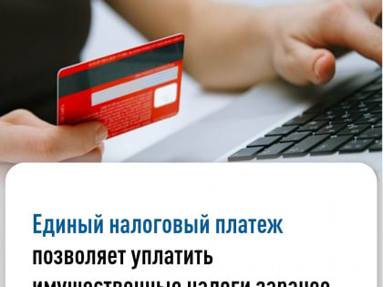 Единый налоговый платеж позволяет уплатить имущественные налоги заранее