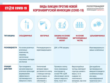 Виды вакцин против новой коронавирусной инфекции (COVID-19)