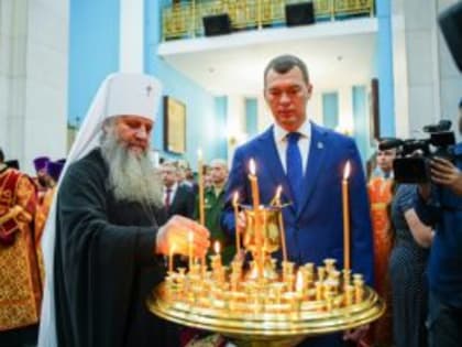 Михаил Дегтярев принял участие во всероссийском молебне о победе