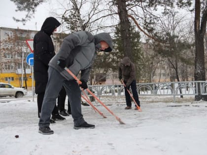 Городская уборка в Хабаровске