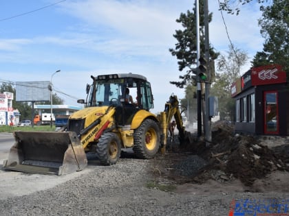 Ремонт проспекта в Хабаровске: работы идут полным ходом